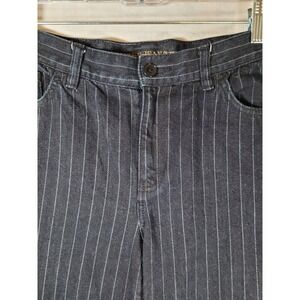 Lauren Jean Co Ralph‎ Lauren Jeans Womens Size 8P Black Pinstriped 5 Pockets